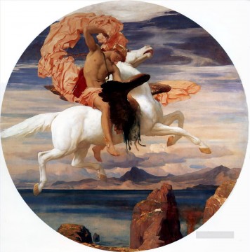  Leighton Canvas - Perseus on Pegasus hastening to the rescue of Andromeda 1895 Academicism Frederic Leighton